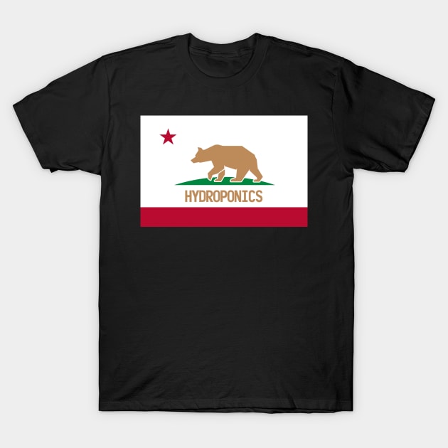 Califonia Flag Hydroponics Farming Farmer T-Shirt by MeatMan